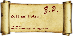 Zoltner Petra névjegykártya